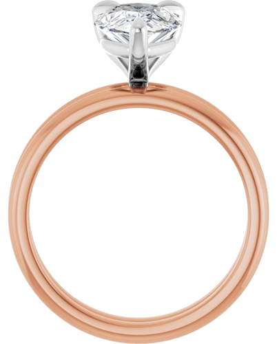 Sužadėtuvių Žiedas „Solitaire“ 585 Baltojo Ir Rožinis Aukso Pear Shape 10mm x 7mm (7)