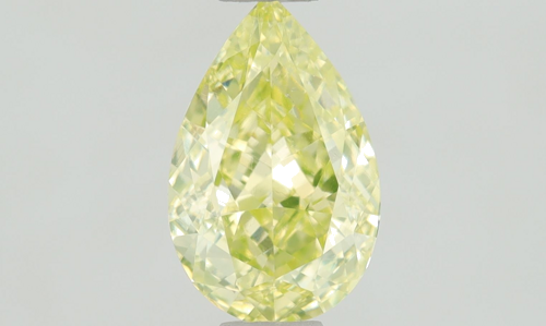 0.61 carat Fancy Greenish Yellow-VS2 Natūralus Pear Deimantas (1)