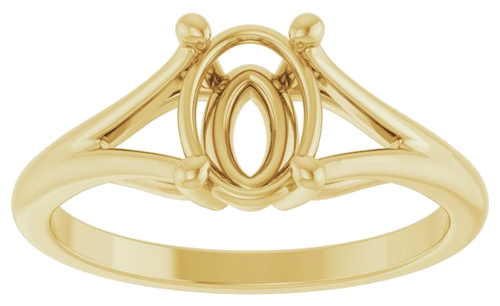 Sužadėtuvių Žiedas „Solitaire Split-Shank“ 14k yellow gold Oval 8mm x 6mm (3)