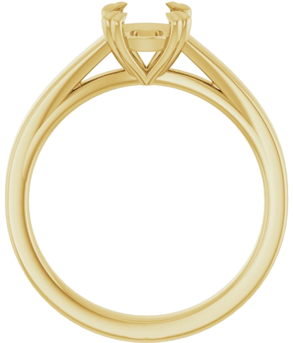 Sužadėtuvių Žiedas „Solitaire“ 585 Geltonojo Aukso Oval 8mm x 6mm (2)