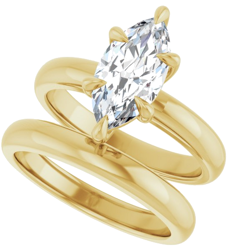 Sužadėtuvių Žiedas „Claw-Prong Solitaire“ 14k yellow gold Marquise 12mm x 6mm (10)