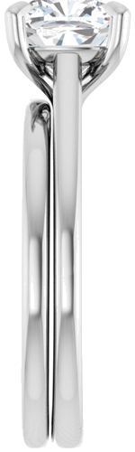 Sužadėtuvių Žiedas „Solitaire“ 585 Baltojo Aukso Cushion 7mm (9)