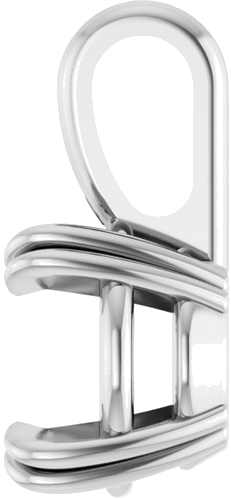 14K White 6.5 mm Round 4-Prong Double-Claw Pendant Mounting (3)