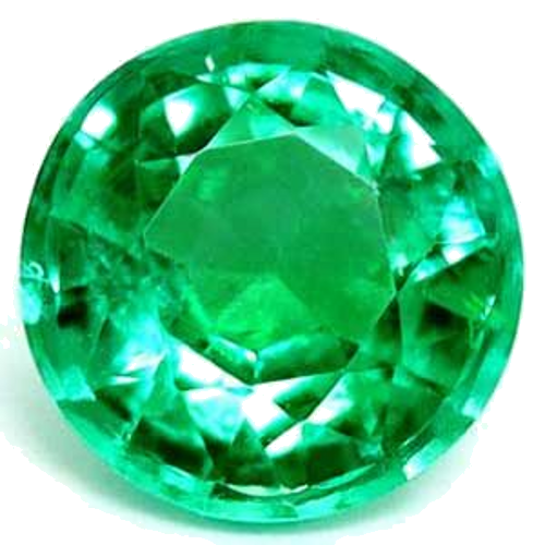 0.43 carat GREEN Round Smaragdas (1)