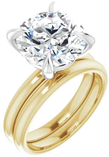 Sužadėtuvių Žiedas „Solitaire“ 14k yellow/white gold Round 11mm (6)