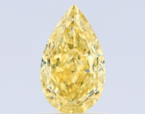 1.02 carat Fancy Intense Yellow-VS1 Natūralus Pear Deimantas (1)