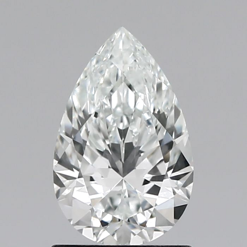 1.0 carat F-VVS2 Natūralus Pear Deimantas (1)