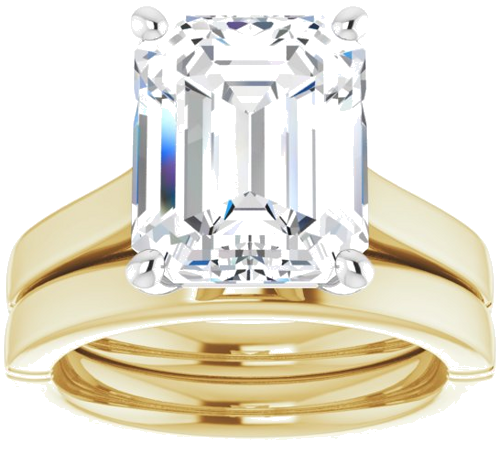 Sužadėtuvių Žiedas „Solitaire“ 585 Baltojo Ir Geltonojo Aukso Emerald 11mm x 9mm (8)