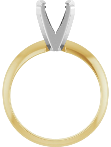 Sužadėtuvių Žiedas „Lightweight Solitaire“ 14k yellow/white gold Square 5mm (2)