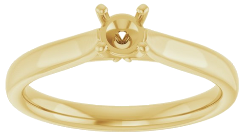 14K Yellow 4.1 mm Round Engagement Ring Mounting (3)