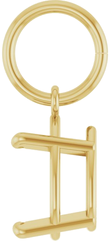 Pakabukas „Solitaire Charm“ 14k yellow gold Pear 8mm x 5mm (3)
