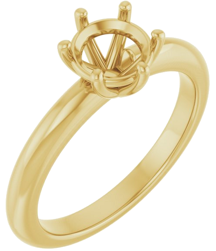 Sužadėtuvių Žiedas 14k yellow gold Round 6.5mm (1)