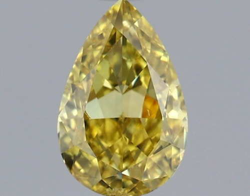 1.0 carat Fancy Deep  Yellow-SI2 Natūralus Pear Deimantas (1)