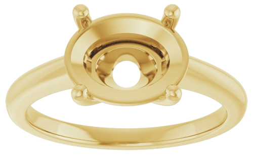 Sužadėtuvių Žiedas „Solitaire“ 14k yellow gold Oval 10mm x 8mm (3)