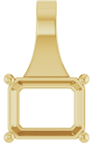 14K Yellow 10x8 mm Emerald Pendant Mounting (1)