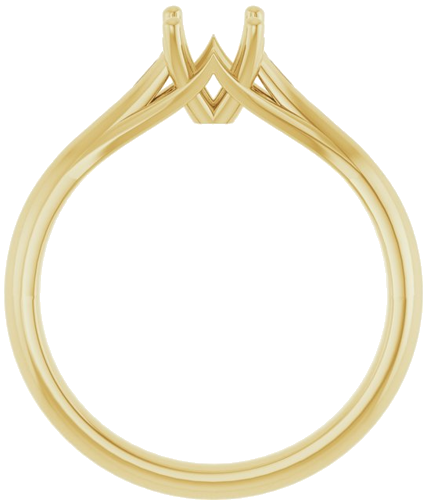 14K Yellow 5.2 mm Round Solitaire Engagement Ring Mounting (2)