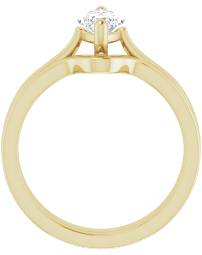 Sužadėtuvių Žiedas „Solitaire“ 585 Geltonojo Aukso Marquise 10mm x 5mm (7)