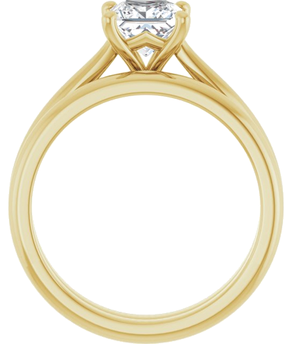 14K Yellow 5.5 mm Square Solitaire Engagement Ring Mounting (7)