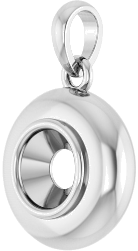 Pakabukas „Solitaire Puffed“ 925 Sidabro Round 5mm (2)