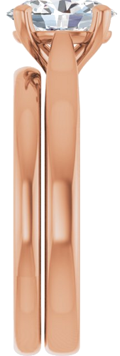 Sužadėtuvių Žiedas „Solitaire“ 585 Rožinis Aukso Oval 8mm x 6mm (9)