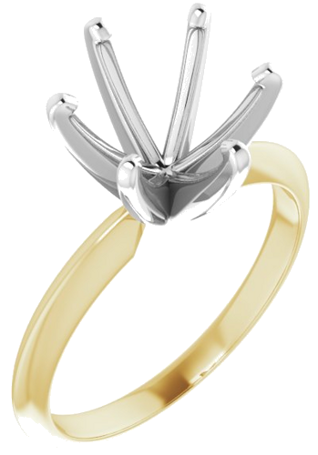 Sužadėtuvių Žiedas „Light Solitaire“ 585 Baltojo Ir Geltonojo Aukso Round 9.1mm x 9.7mm (1)