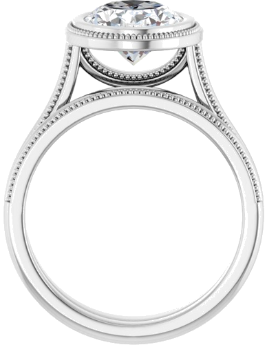 Sužadėtuvių Žiedas „Solitaire“ 585 Baltojo Aukso Oval 10mm x 8mm (7)