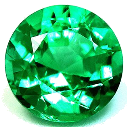 0.87 carat GREEN Round Smaragdas (1)