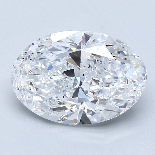 3.08 carat D-SI2 Natūralus Oval Deimantas (1)