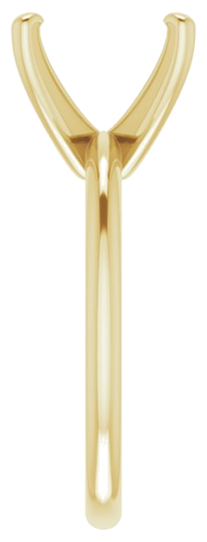 14K Yellow  10x10 mm Cushion Solitaire Engagement Ring Mounting (4)