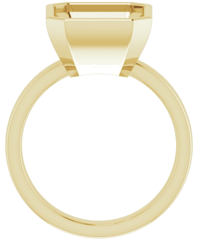 Sužadėtuvių Žiedas „Bezel-Set Solitaire“ 14k yellow gold Emerald 12mm x 10mm (2)
