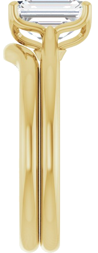 Sužadėtuvių Žiedas „Solitaire“ 585 Geltonojo Aukso Emerald 8mm x 6mm (9)