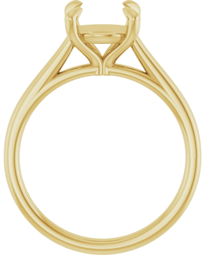 14K Yellow  8.2 mm Round Solitaire Engagement Ring Mounting (2)