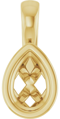 Pakabukas „Solitaire“ 14k yellow gold Pear 6mm x 4mm (1)