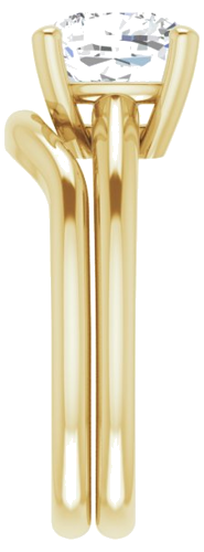 Sužadėtuvių Žiedas „V-End Prong“ 14k yellow gold Cushion 8mm (9)