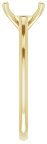 14K Yellow 6.5 mm Square Solitaire Engagement Ring Mounting (4)