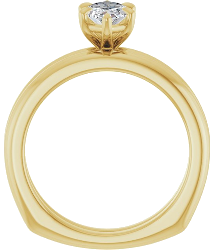 Sužadėtuvių Žiedas „Claw-Prong Euro Shank“ 10k yellow gold Marquise 10mm x 5mm (7)