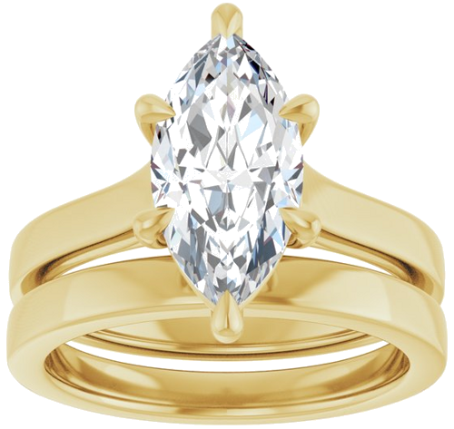 Sužadėtuvių Žiedas „Claw-Prong“ 14k yellow gold Marquise 13mm x 6.5mm (8)