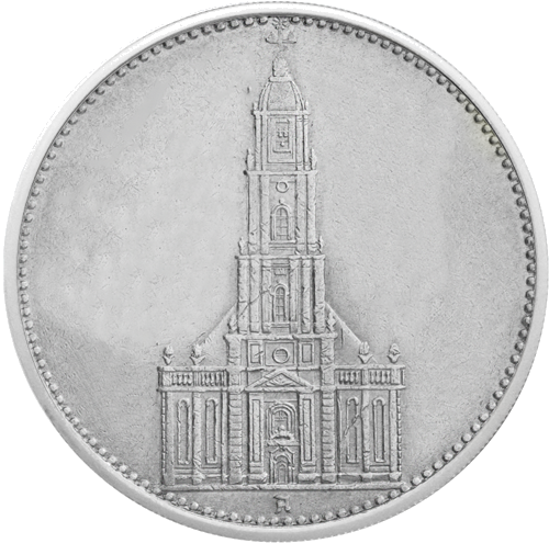5 Reichmark Potsdam Church (1934-1935) Germany Silver Coin (1)