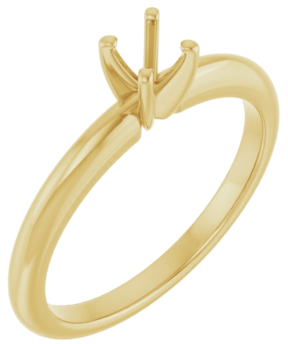 Sužadėtuvių Žiedas „Solitaire“ 585 Geltonojo Aukso Round 4.1mm (1)