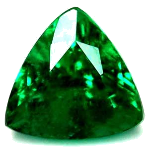 0.47 carat GREEN Trilliant Smaragdas (1)