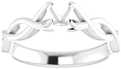 14K White 4.4 mm Round Solitaire Engagement Ring Mounting (3)