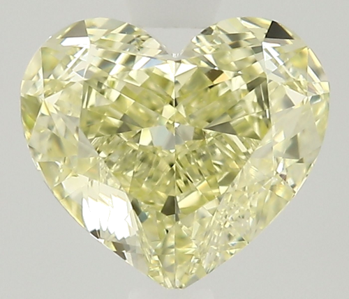 0.93 carat Fancy Light Yellow-VS1 Natūralus Heart Deimantas (1)