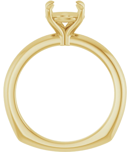 Sužadėtuvių Žiedas „Claw-Prong Euro Shank“ 14k yellow gold Round 7.4mm (2)