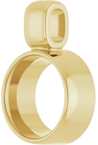 Pakabukas „Bezel-Set“ 585 Geltonojo Aukso Round 7.5mm (2)