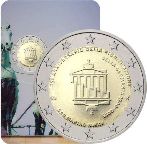 2015 Sanmarīno Vācijas atkalapvienošanās 2 eiro monēta (1)
