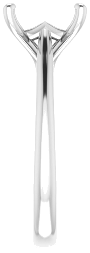 14K White 7.5 mm Square Solitaire Engagement Ring Mounting (4)