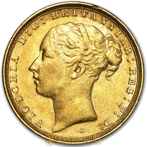 Soverenas Viktorija (1838-1887) Didžioji Britanija auksinė moneta (1)