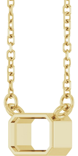 Pakabukas „Solitaire“ 14k yellow gold Emerald 6mm x 4mm (2)