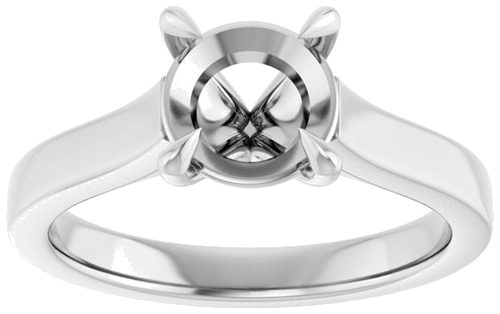 Sužadėtuvių Žiedas „Claw-Prong“ 14k white gold Round 7.4mm (3)