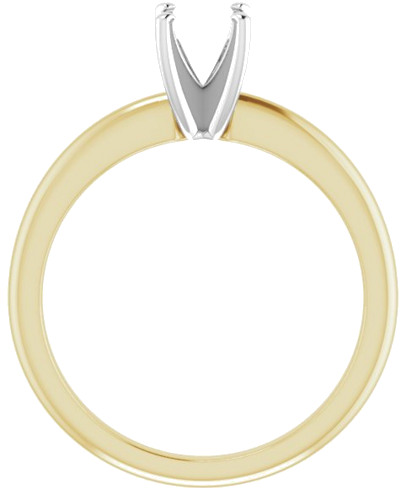 Sužadėtuvių Žiedas „Solitaire“ 585 Baltojo Ir Geltonojo Aukso Round 5.5mm (2)